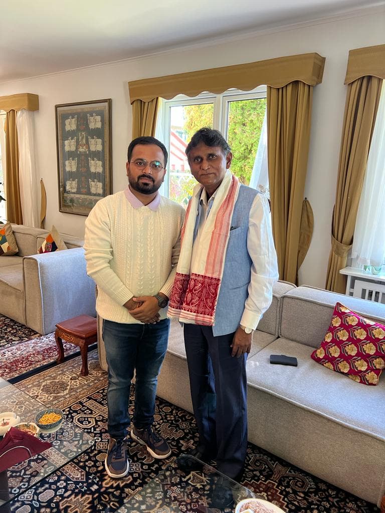 With Ambassador of India to Norway